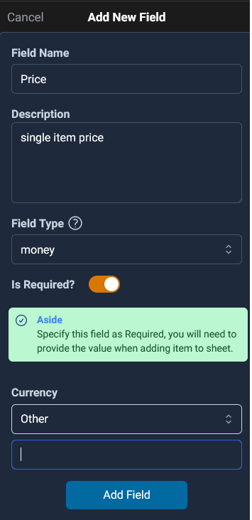 add custom currency prefix if the desired currency is not in USD, CNY, HKD, SGD, GBP, CAD etc.