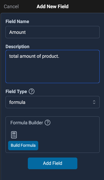 add a formula field Amount with value equals to Price multiplied by Quantity fields, this is a math expression.