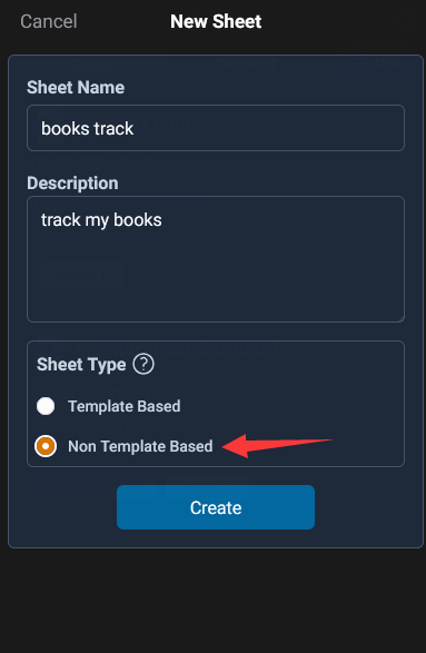 create a non template based sheet books track, use it to maintain the books.