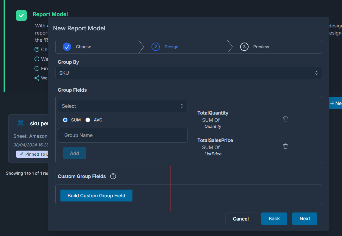 build custom group fields that consists of math expression with fields, constant.