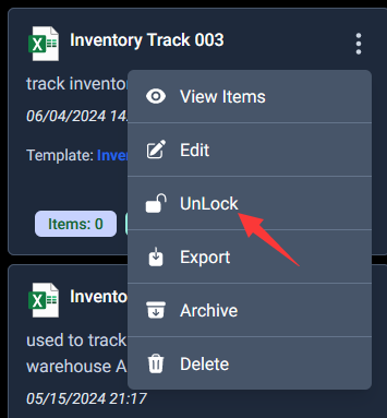 a locked sheet can be unlocked to allow continuing modify it.